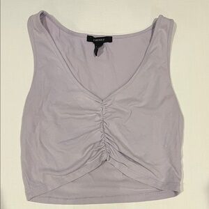 Forever 21 Light Purple Ruched Crop Top